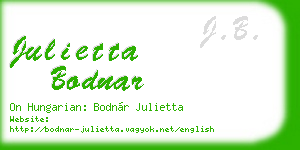 julietta bodnar business card